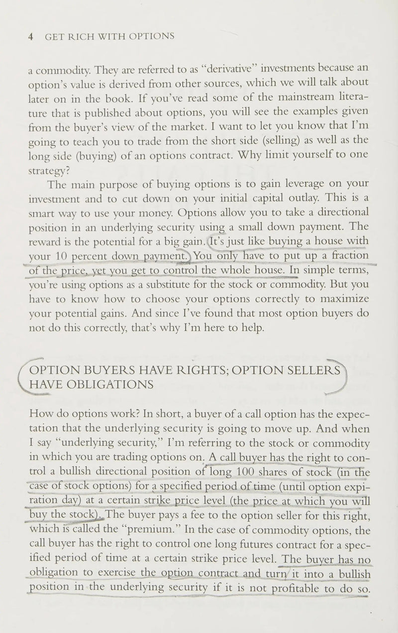 Get Rich with Options Four Winning Strategies Straight from the Exchange Floor by Lee Lowell 2nd Edition ISBN 9780470445891