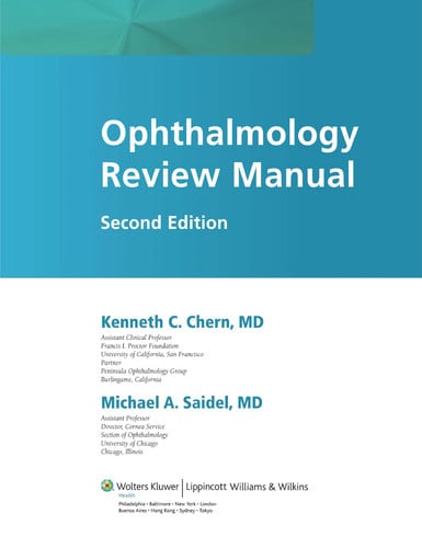 Ophthalmology Review Manual by Kenneth C. Chern