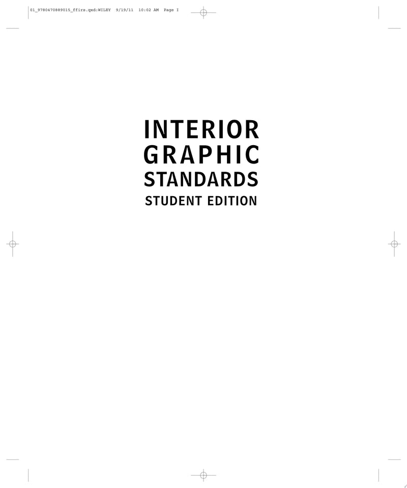 Interior Graphic Standards Student Edition by Corky Binggeli 2nd Edition ISBN 9780470889015