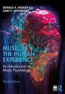 Music in the Human Experience An Introduction to Music Psychology by Donald A. Hodges 3rd Edition ISBN 9781032606965