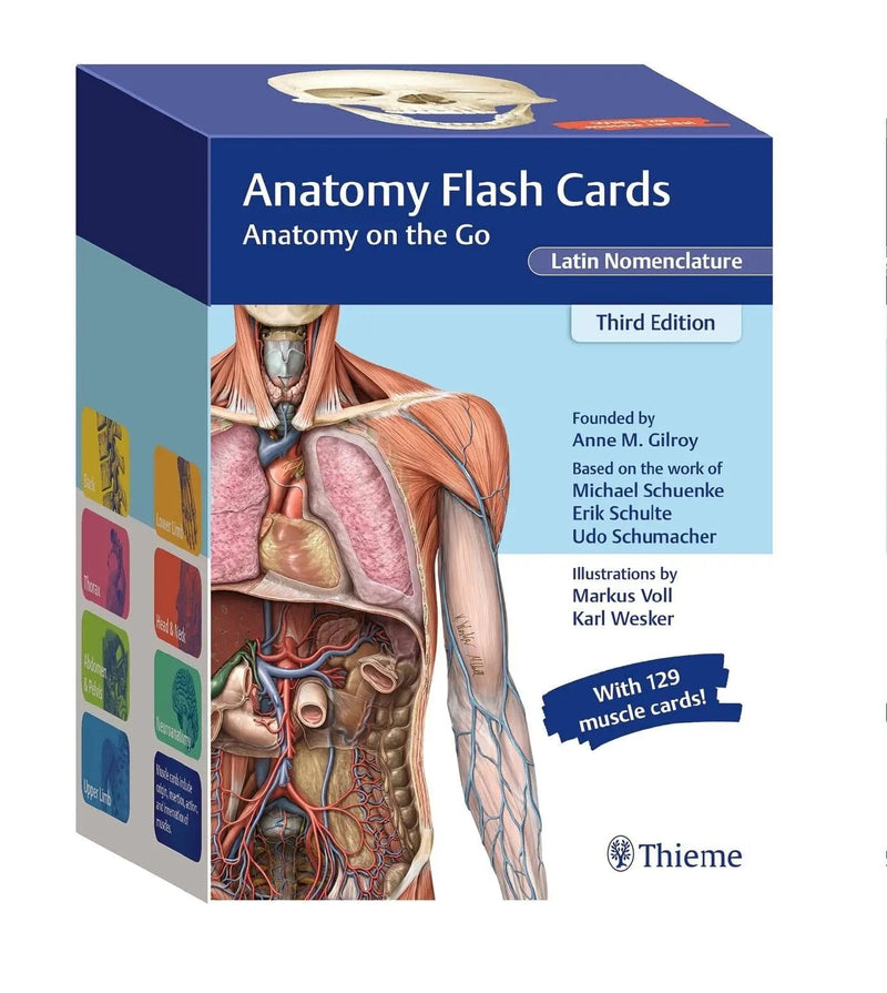 Anatomy Flash Cards, Latin Nomenclature Anatomy on the Go by Anne M. Gilroy 3rd Edition ISBN 9781684202225