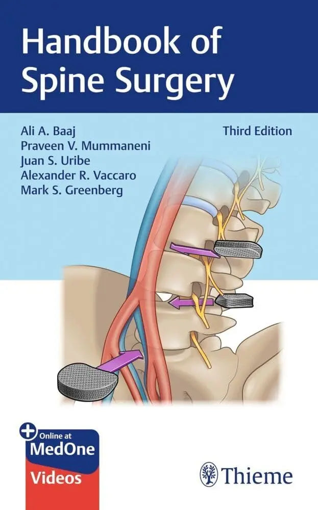 Handbook of Spine Surgery by Ali A. Baaj 3rd Edition ISBN 9781684205547