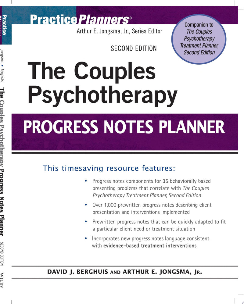 The Couples Psychotherapy Progress Notes Planner 2nd Edition