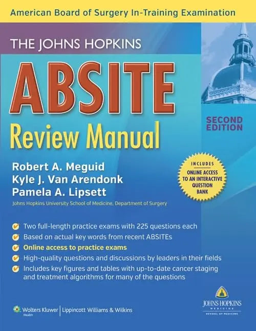 The Johns Hopkins ABSITE Review Manual by Robert A. Meguid ISBN 9781451173321