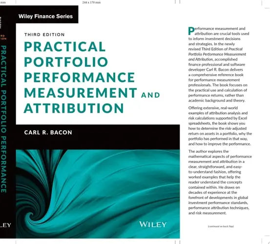 Practical Portfolio Performance Measurement and Attribution by Carl R. Bacon ISBN: 978-1119831945