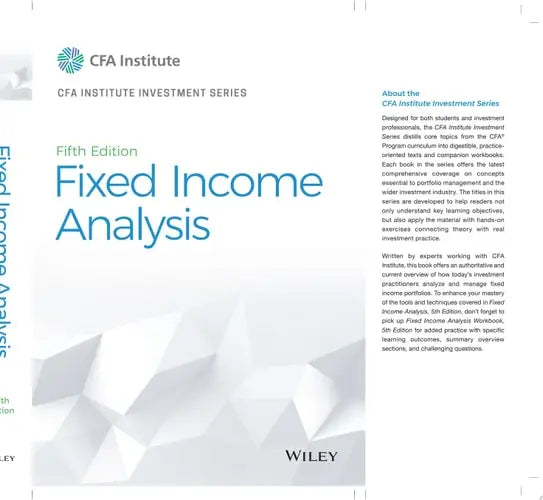 Fixed Income Analysis by CFA Institute ISBN: 978-1119850540