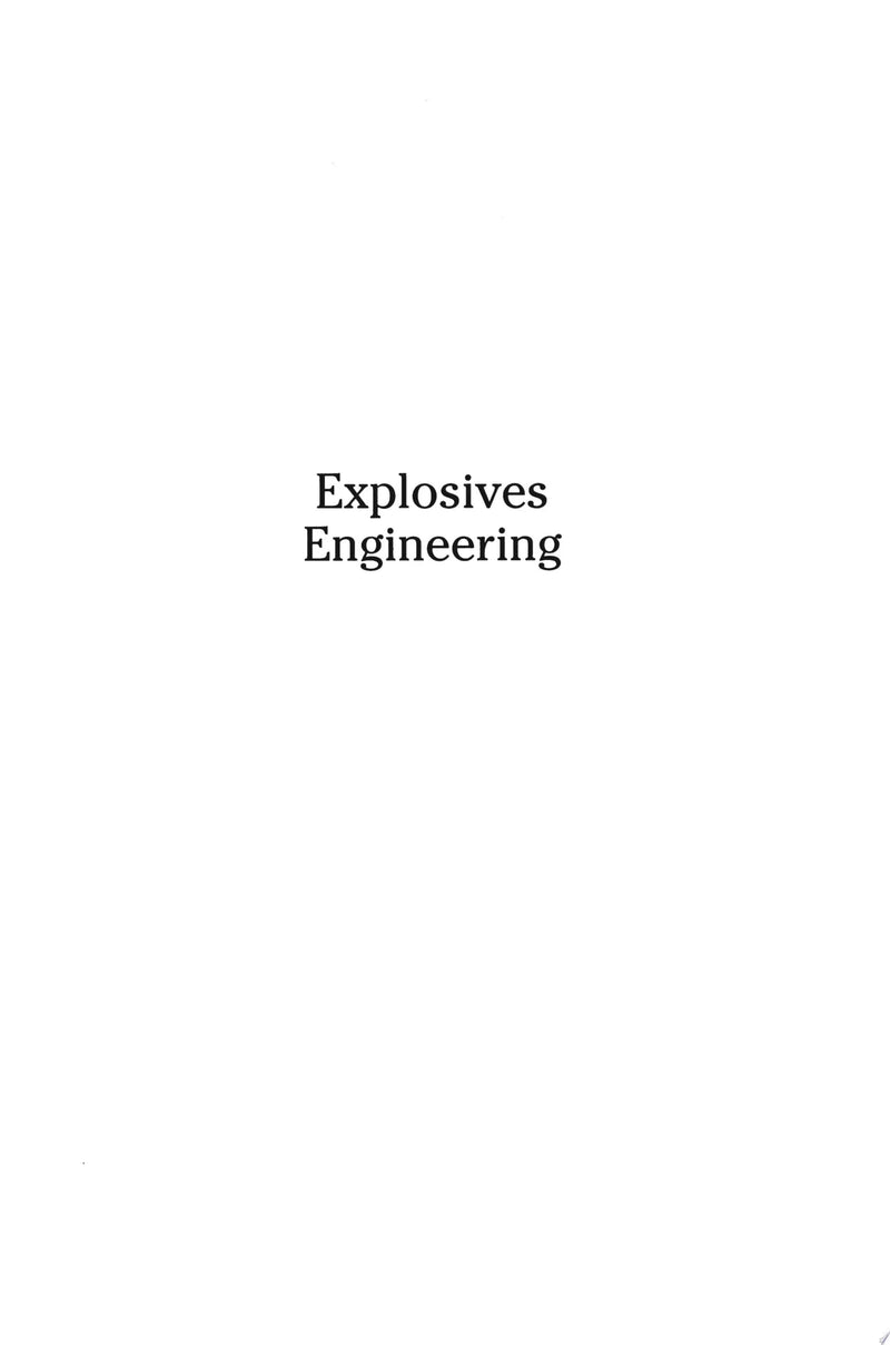 Explosives Engineering by Paul W. Cooper 1st Edition ISBN 9780471186366