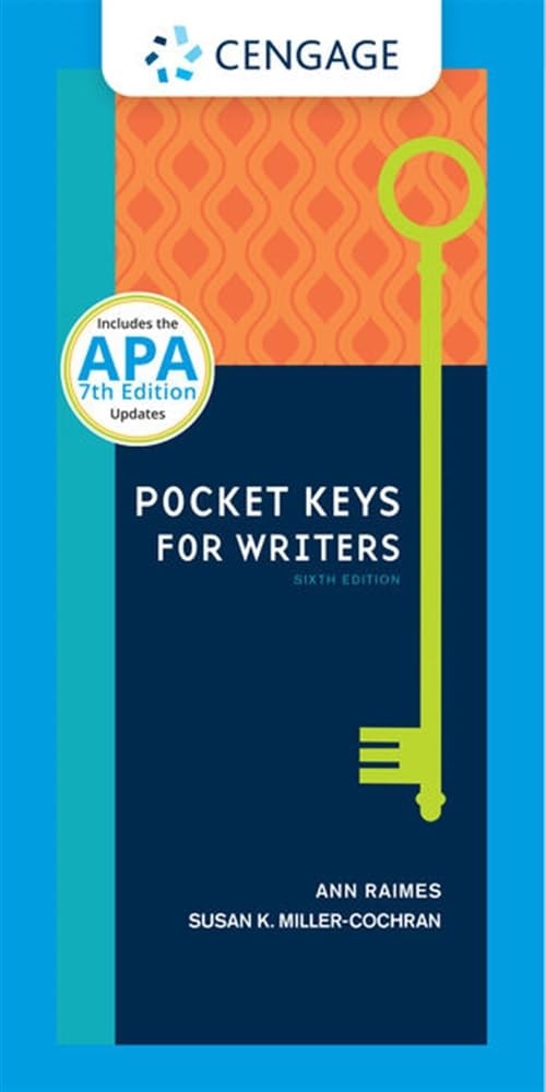 Pocket Keys for Writers with APA 7e Updates, Spiral bound Version by Ann Raimes 6th Edition
