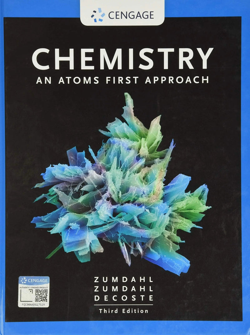 Chemistry: An Atoms First Approach by Steven S. Zumdahl 3rd Edition ISBN 9780357363362
