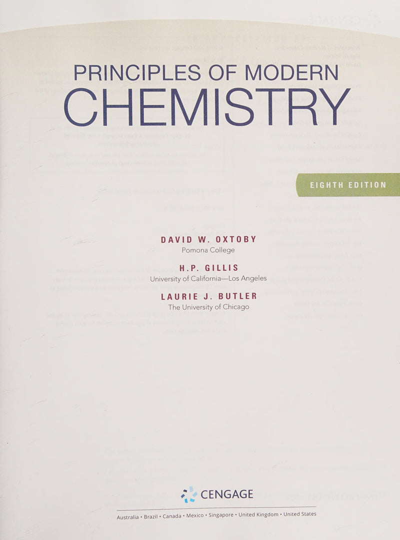 Principles of Modern Chemistry