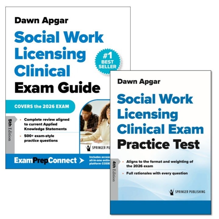 Social Work Licensing Clinical Exam Guide and Additional Print Practice Test Set, Fifth Edition by Dawn Apgar